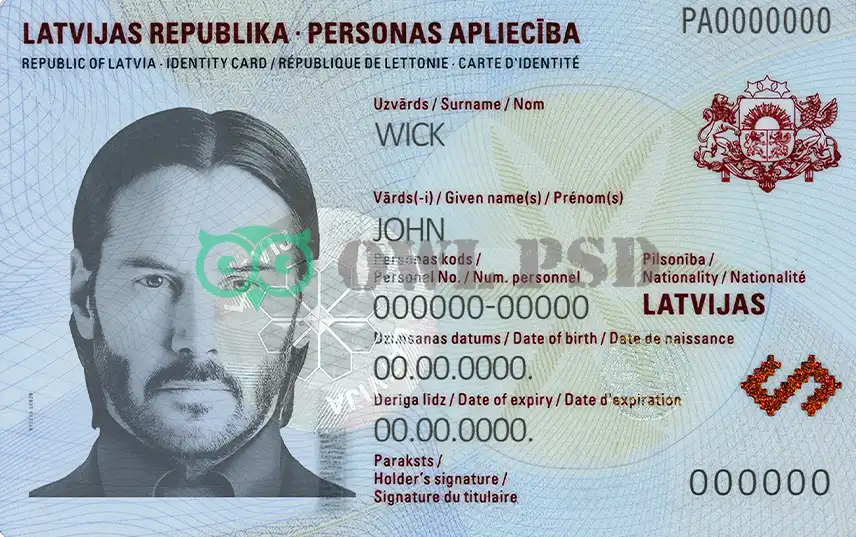 Latvia ID Card Template 2012 preview image 1