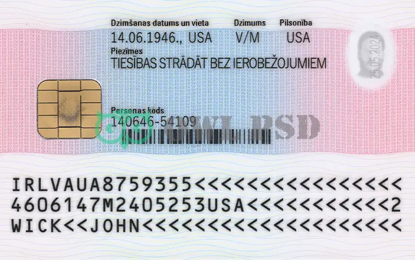 Latvia Residence Permit Template 2012 preview image 2