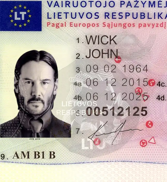 Lithuania Driver License Template 2013 preview image 1