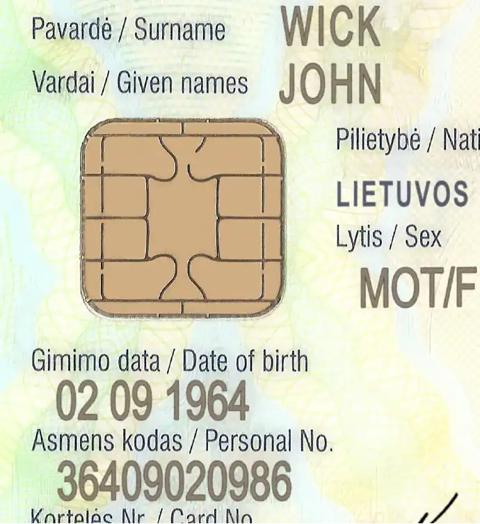 Lithuania ID Card Template 2012 preview image 2