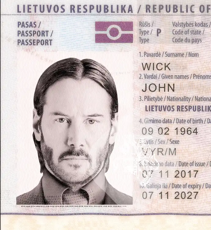 Lithuania Passport Template 2011 preview image 2