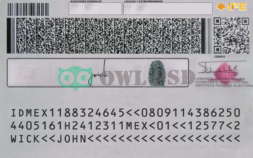 Mexico ID Card Template preview image 2
