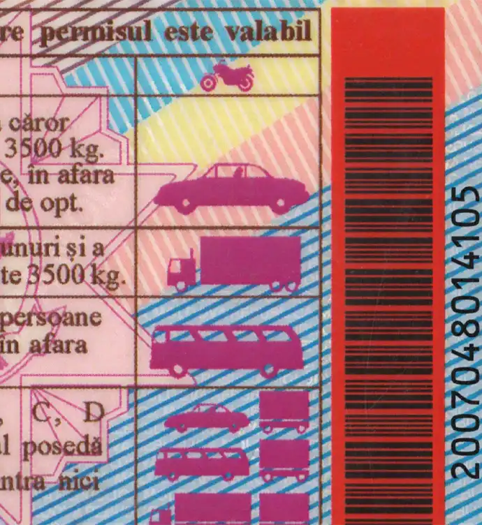 Moldova Driver License Template 1995 preview image 3