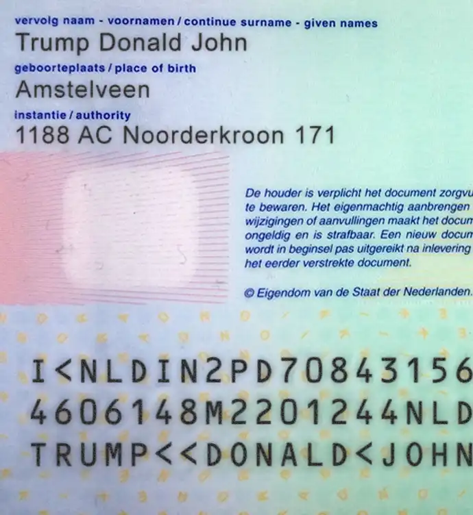 Netherlands ID Card Template 2014 preview image 2