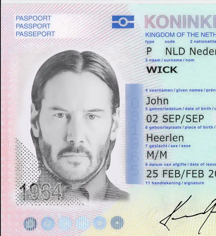 Netherlands Passport Template 2014 preview image 2