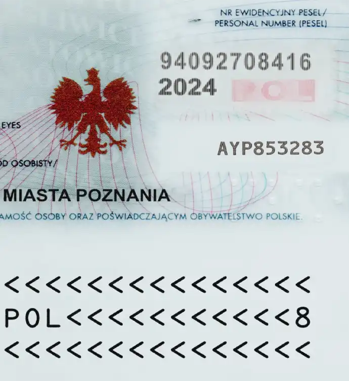Poland ID Card Template 2001 preview image 3