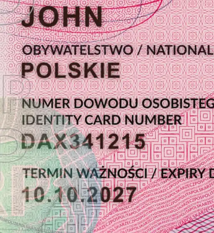 Poland ID Card Template 2019 preview image 3