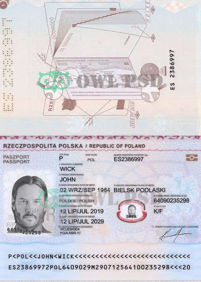 Poland Passport Template 2018 preview image 1