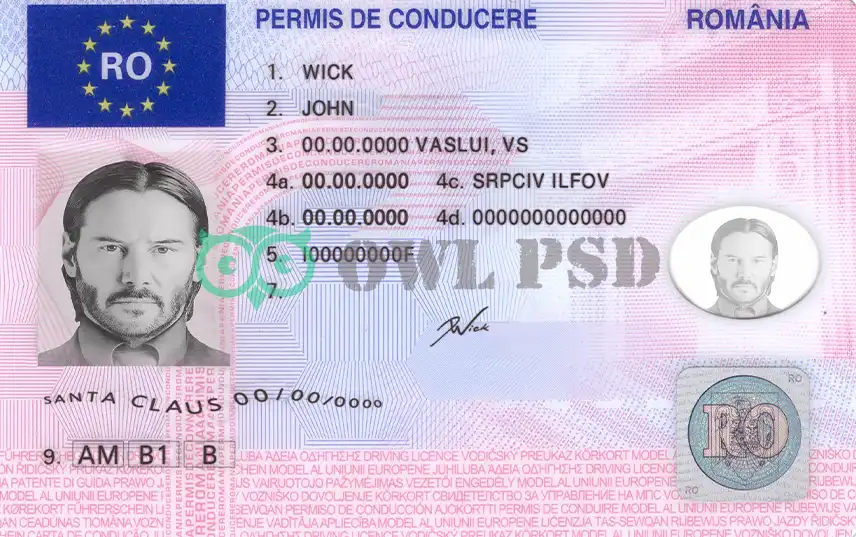 Romania Driver License Template 2013 preview image 1