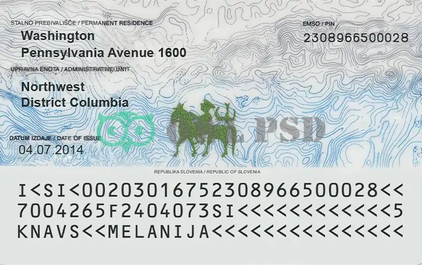 Slovenia ID Card Template 2011 preview image 2