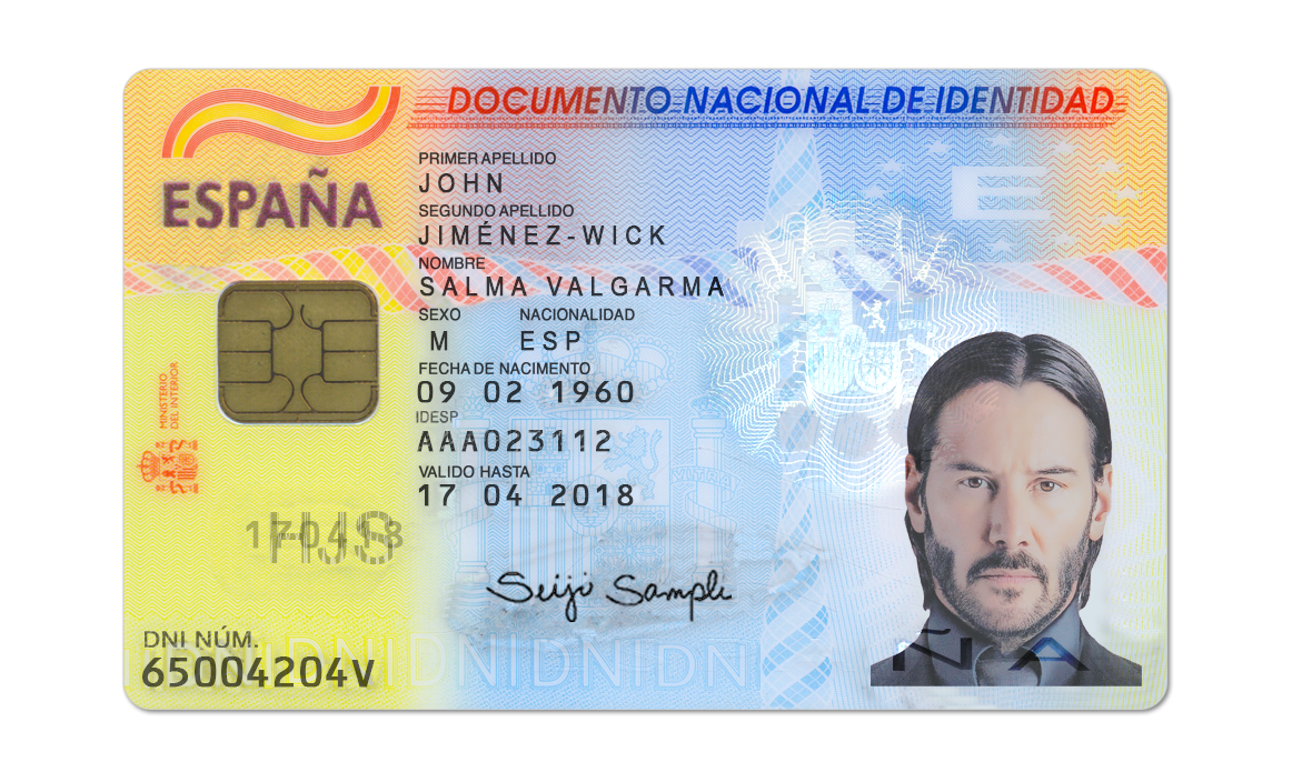 Spain ID Card Template 2006 preview image 1