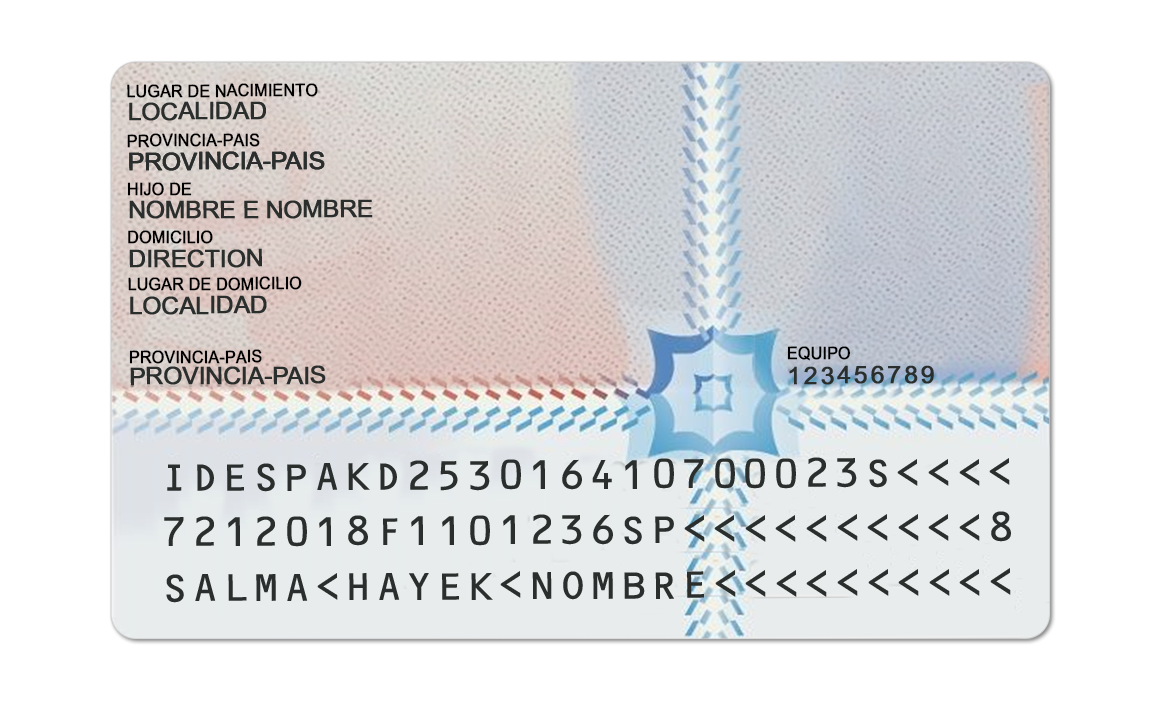Spain ID Card Template 2006 preview image 2