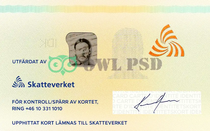 Sweden ID Card Template 2017 preview image 2