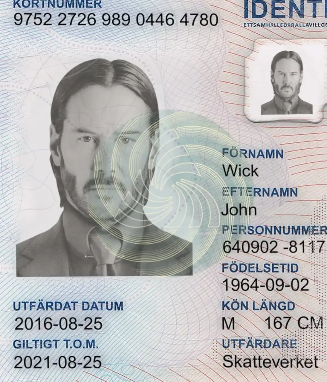 Sweden ID Card Template 2013 preview image 1