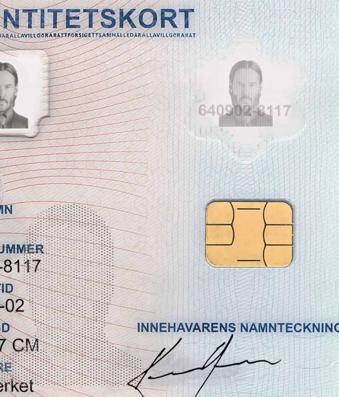 Sweden ID Card Template 2013 preview image 2