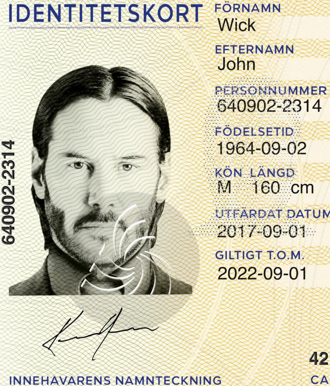 Sweden ID Card Template 2017 preview image 1