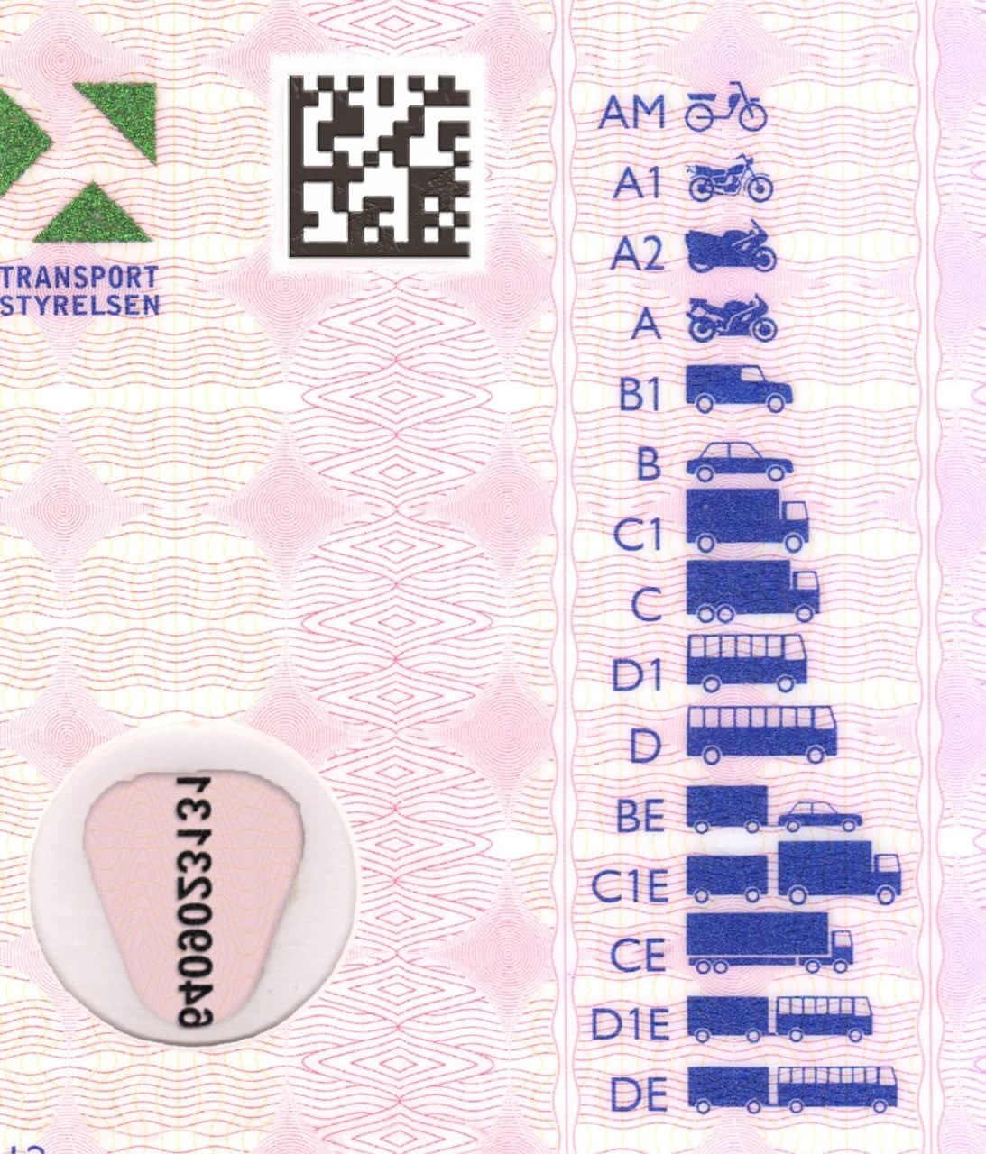 Sweden Driver License Template 2013 preview image 2
