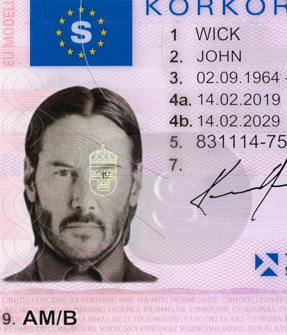 Sweden Driver License Template 2016 preview image 1