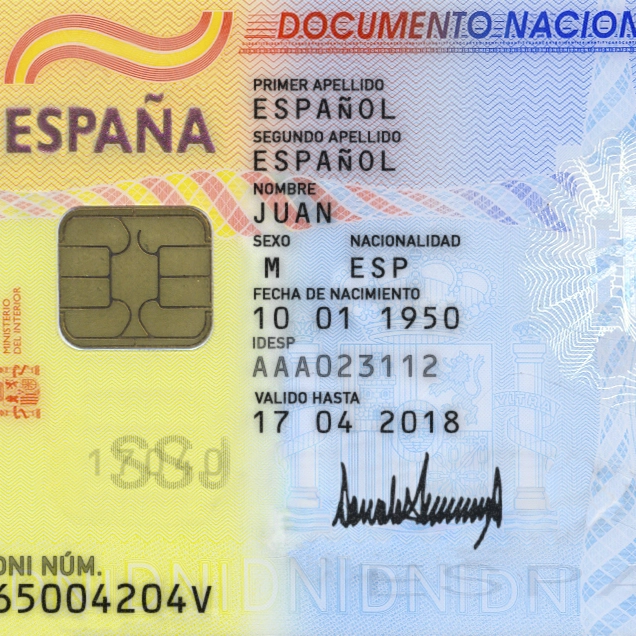 Spain ID Card Template 2006 preview image 3