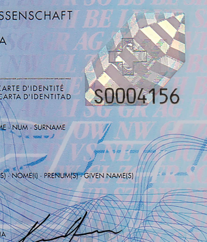 Switzerland ID Card Template 2005 preview image 2