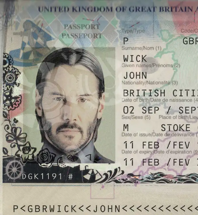 United Kingdom Passport Template 2019 preview image 2