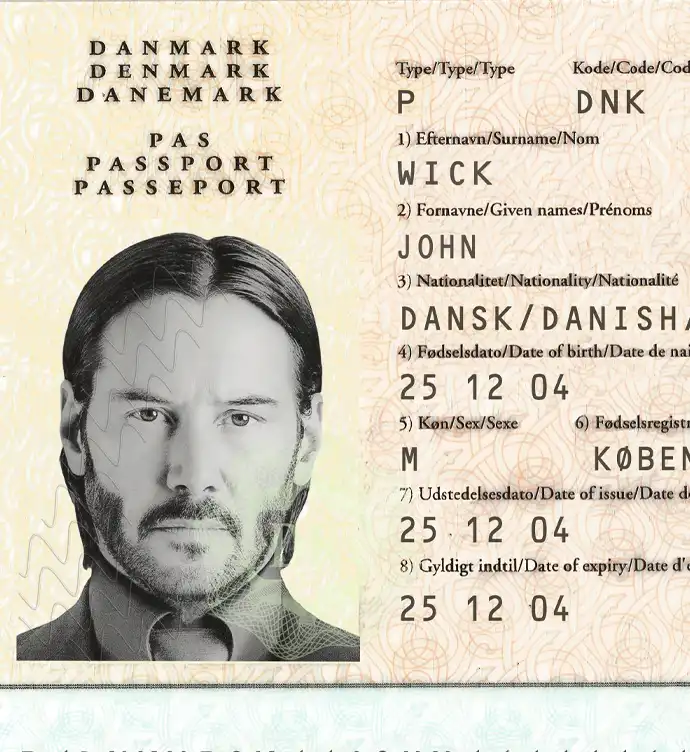 Denmark Passport Template preview image 2