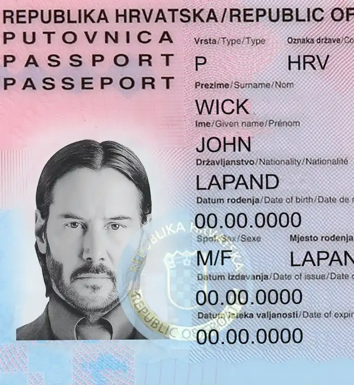 Croatia Passport Template preview image 2