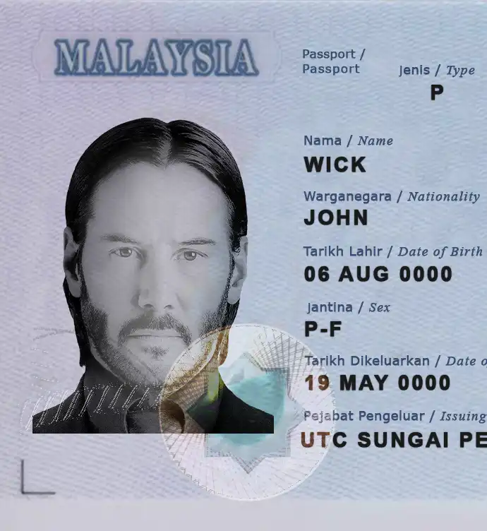 Malaysia Passport Template V1 preview image 2