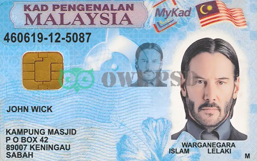 Malaysia ID Card Template preview image 1