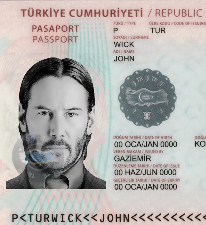 Turkey Passport Template preview image 2