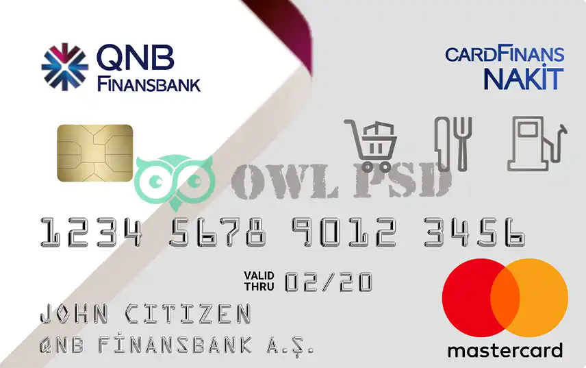 Turkey QNB Finansbank Credit Card Template preview image 1