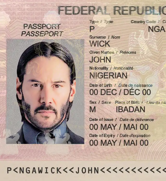 Nigeria Passport Template preview image 2