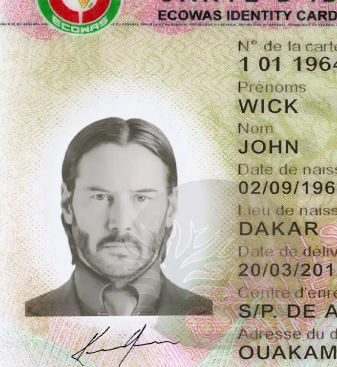 Senegal ID Card Template 2019 preview image 1