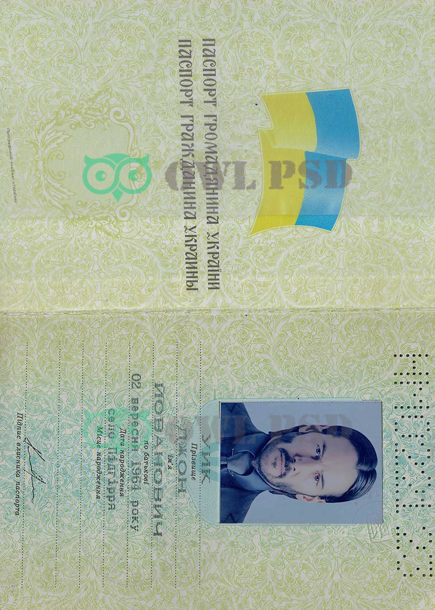 Ukraine Passport Template 1994 preview image 1