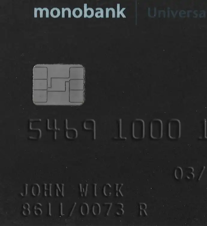 Ukraine Monobank Credit Card Template V1 preview image 1