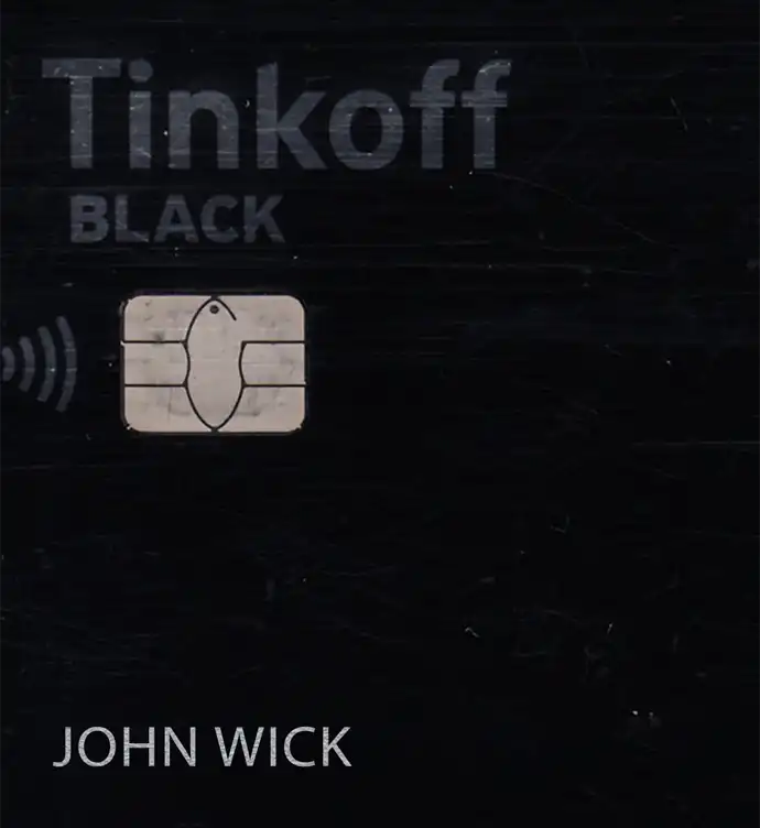 Russia Tinkoff Black Credit Card Template preview image 1