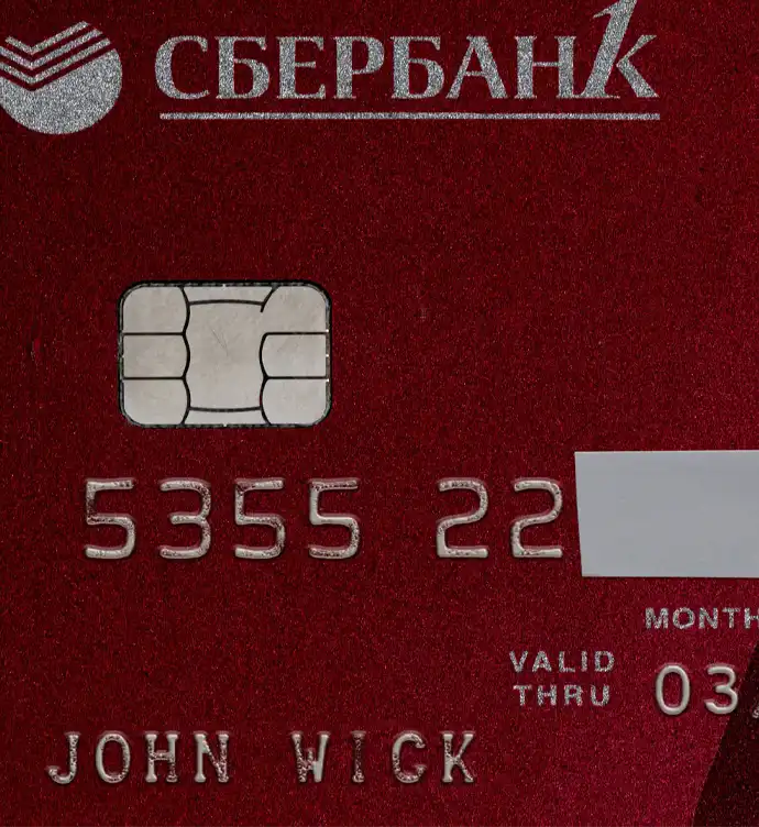 Russia Sberbank Credit Card Template V6 preview image 1