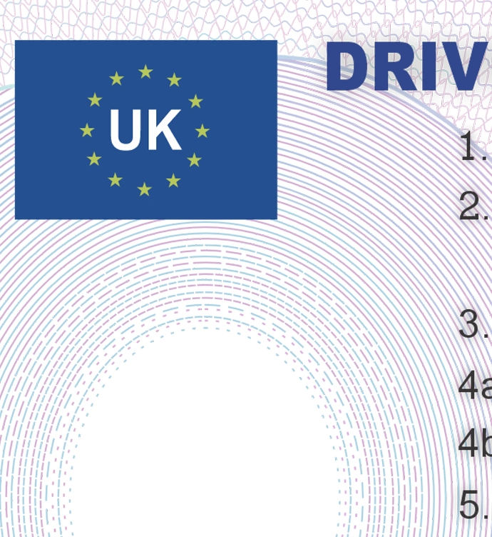 United Kingdom Drivers License Vector preview image 2