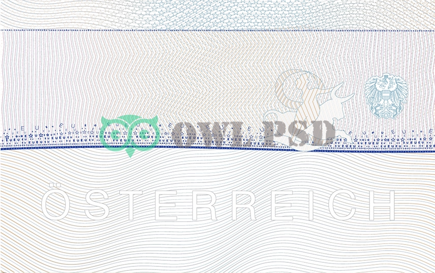 Austria Residence Permit Editable Vector preview image 1