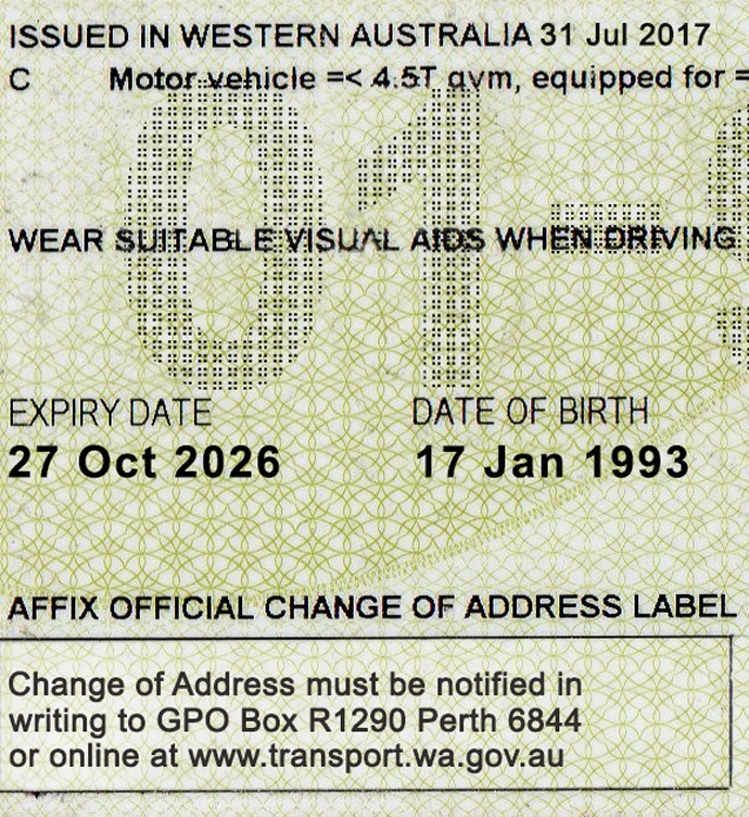 Australia (WA) Driver License New Template preview image 2
