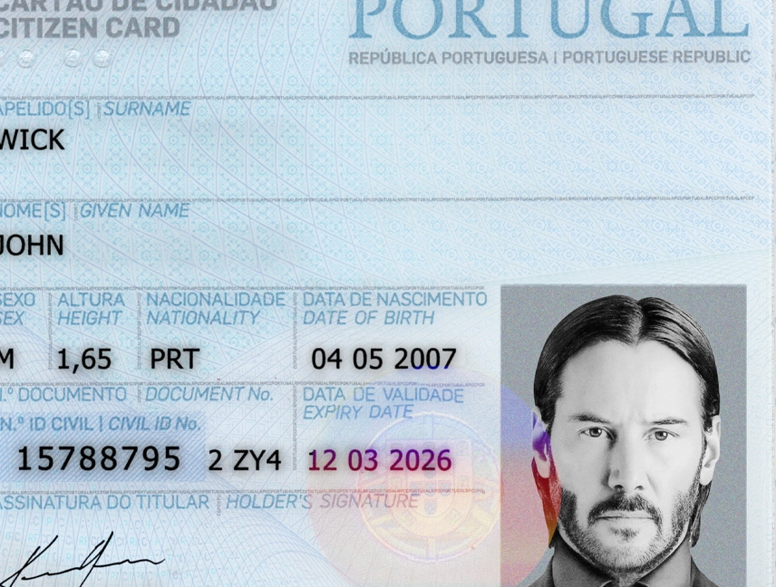 Portugal ID Card Template 2015 preview image 1