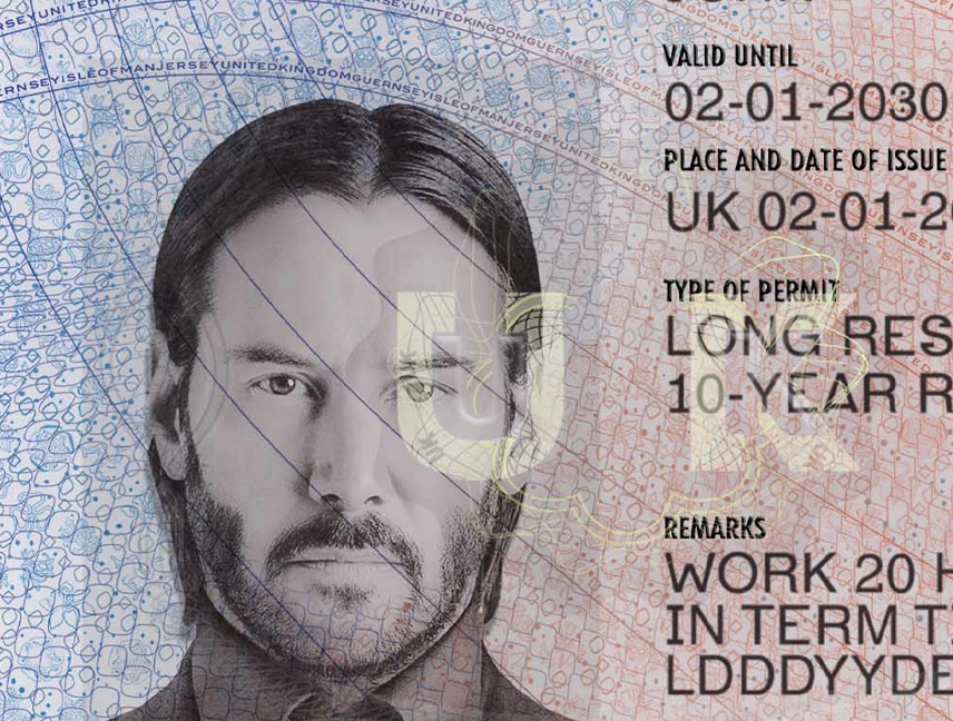 United Kingdom Residence Permit Template 2021 preview image 1