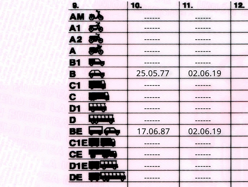 Spain Driver License Template preview image 2