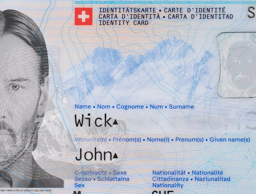 Switzerland ID Card Template 2023 preview image 1