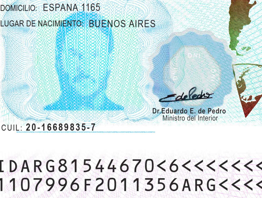 Argentina ID Card Template 2020 preview image 2