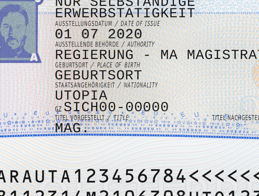 Austria Residence Permit Template 2020 preview image 2