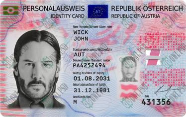 Austria ID Card Template 2021 preview image 1
