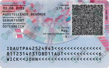 Austria ID Card Template 2021 preview image 2