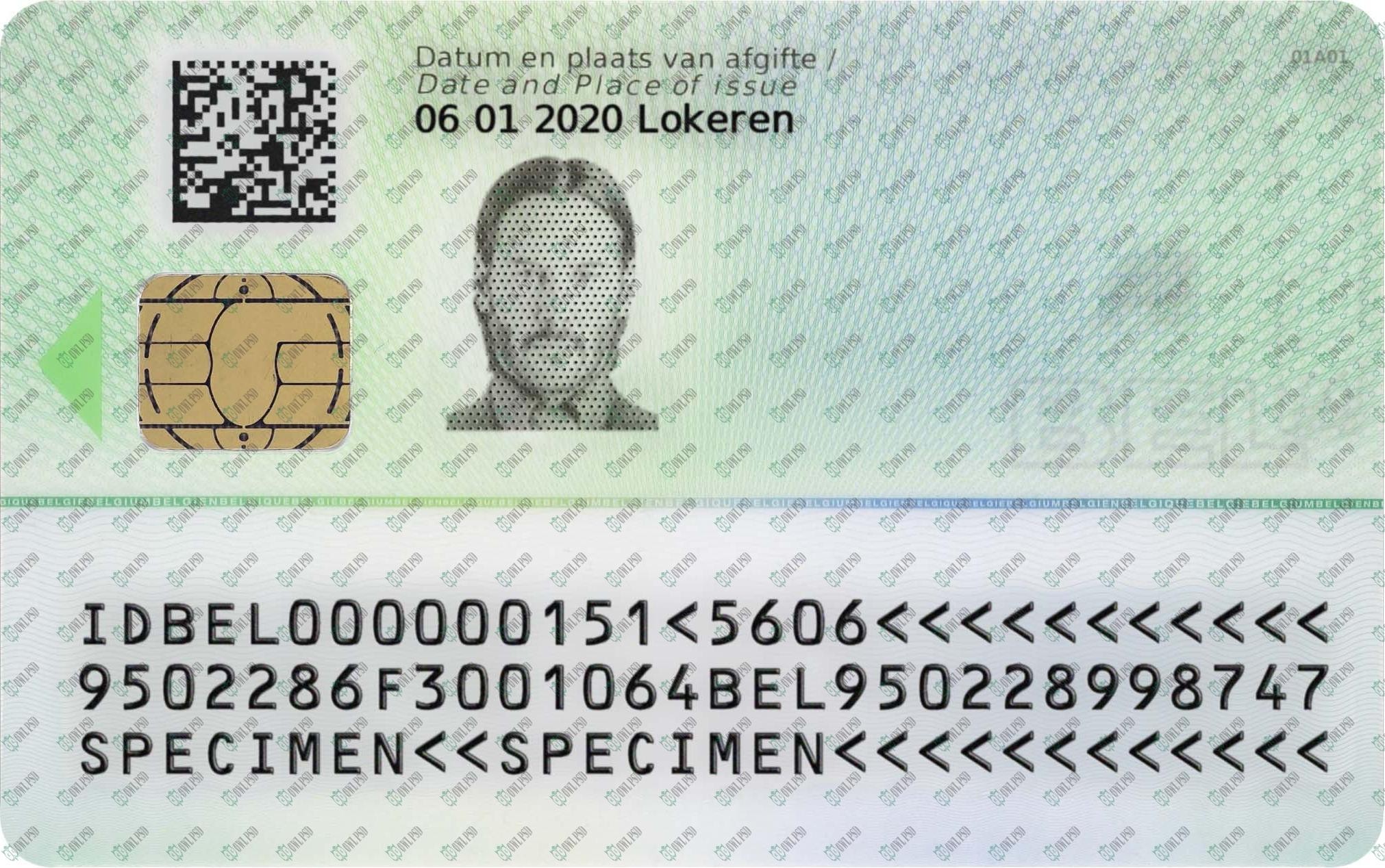Belgium ID Card Template 2021 preview image 2