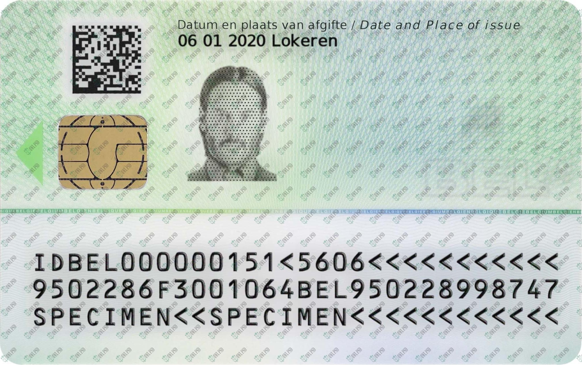 Belgium ID Card Template 2020 preview image 2
